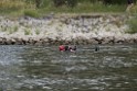 Uebung BF Taucher und Presse Koeln Zoobruecke Rhein P093